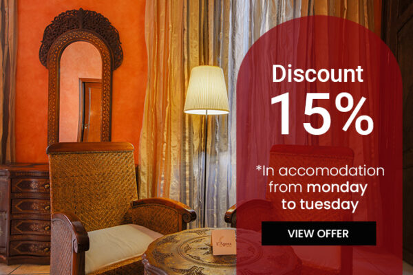 15% discount from Monday to Thursday