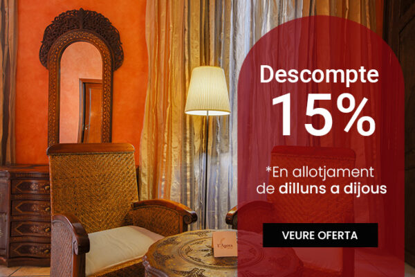 Descompte del 15% de dilluns a dijous